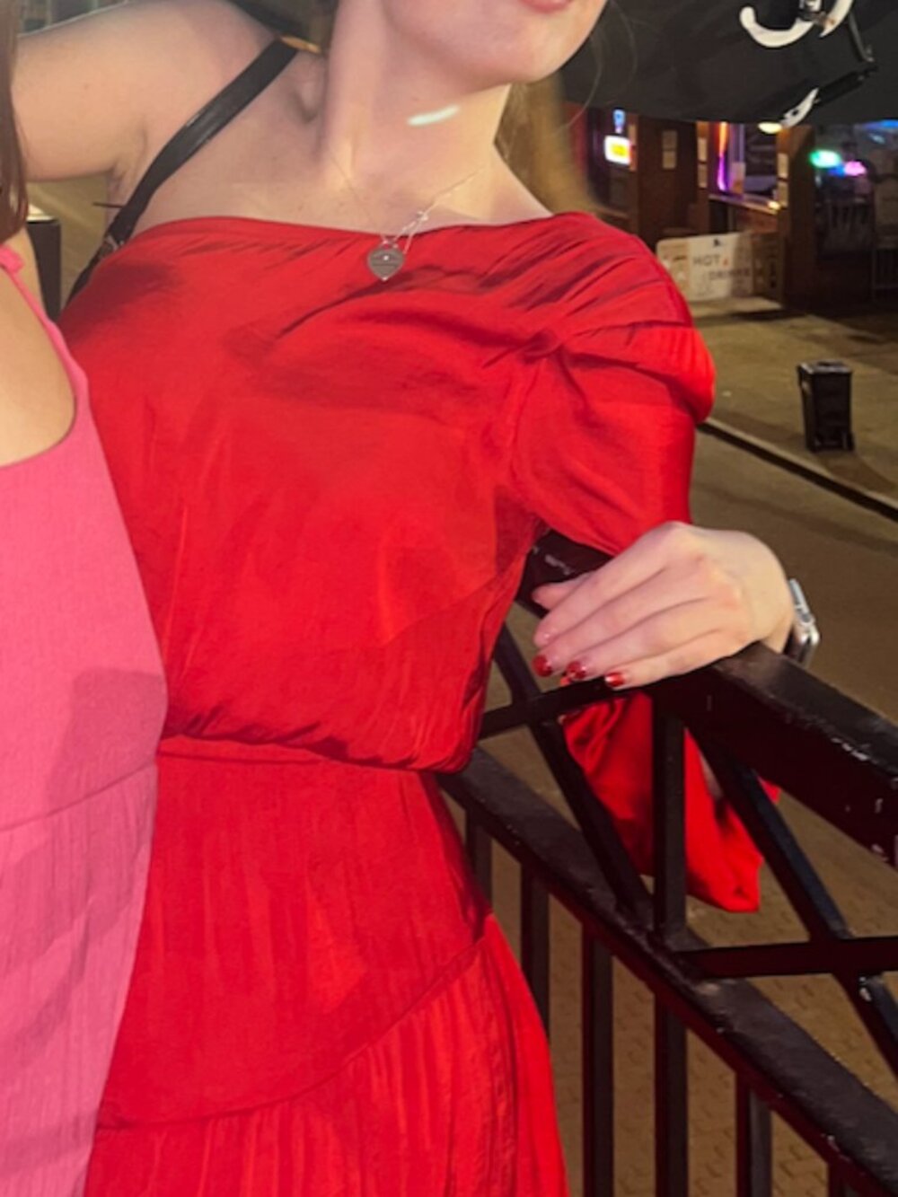 Steve Madden One Shoulder Fiery Red Dress